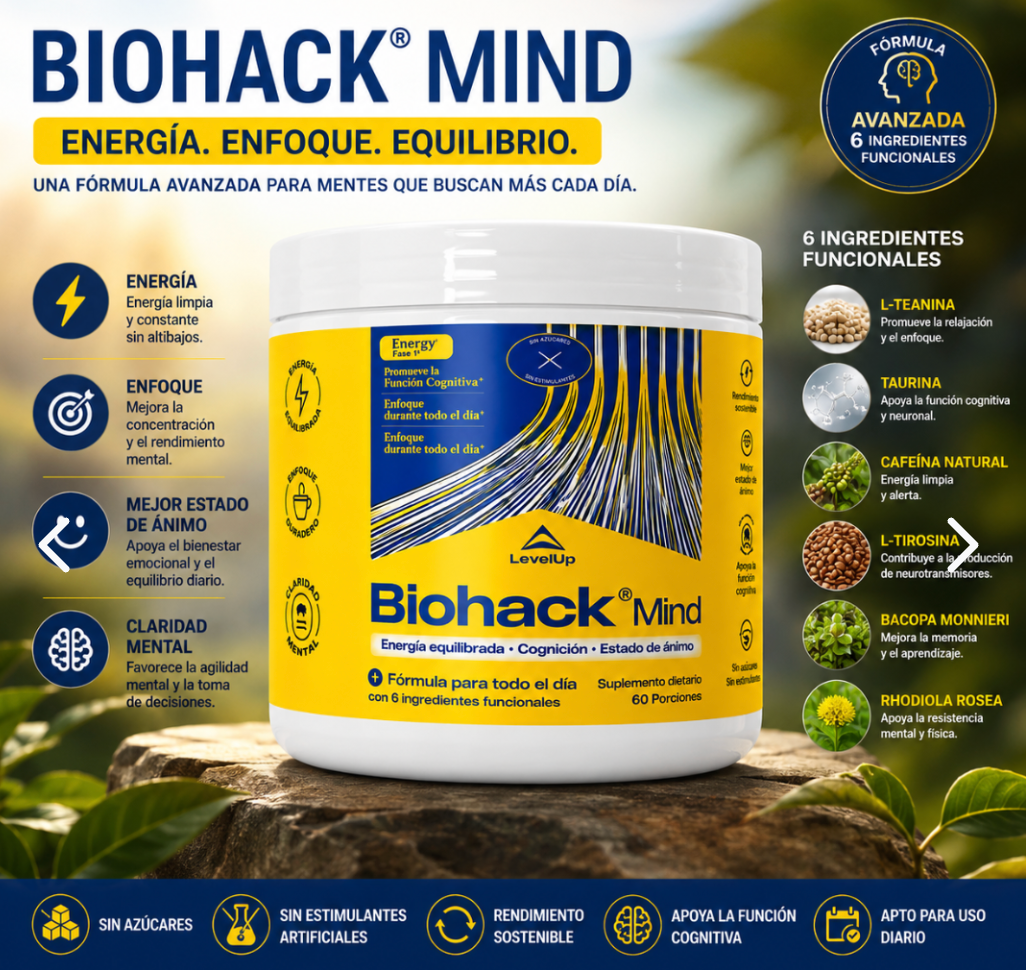 Suplemento Biohack Rendimiento Mental