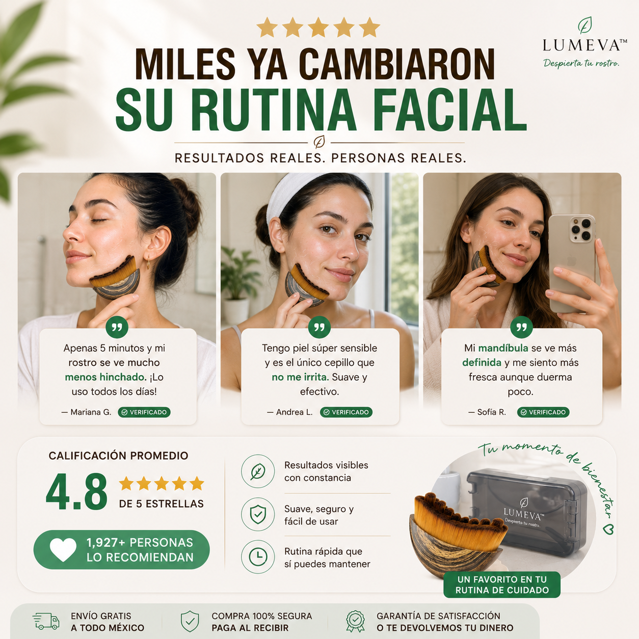 Lumeva™ | Cepillo Facial Para Contorno Linfatico