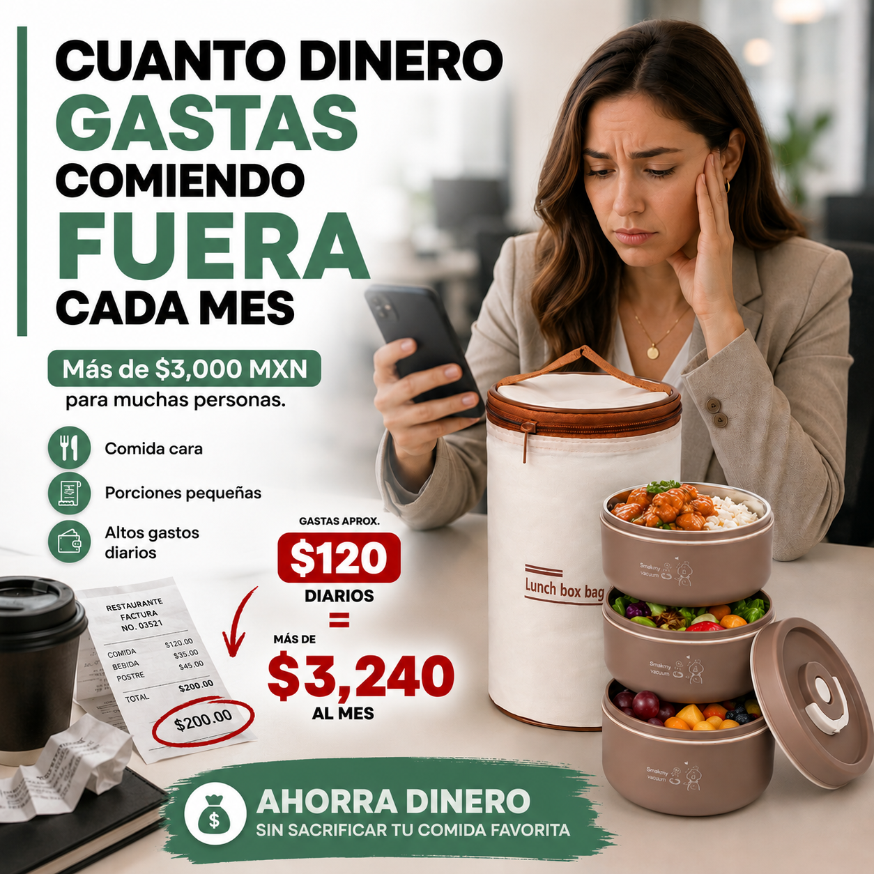 LunchBox Pro™ | Lonchera Térmica de Acero Inoxidable