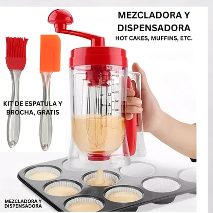 Mezcladora Y Dispensadora 🥞+ set de palas de regalo