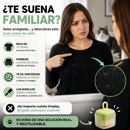 PeluFree™ | Rodillo Reutilizable Quita Pelusas 2x1