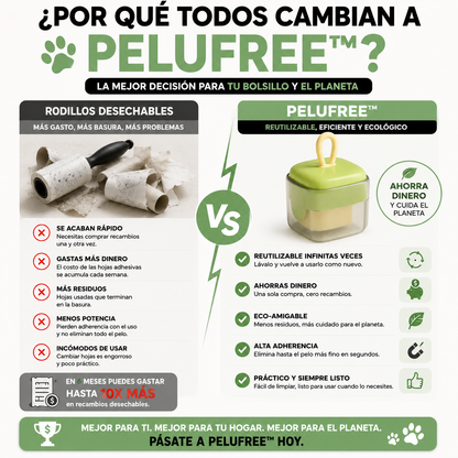 PeluFree™ | Rodillo Reutilizable Quita Pelusas 2x1