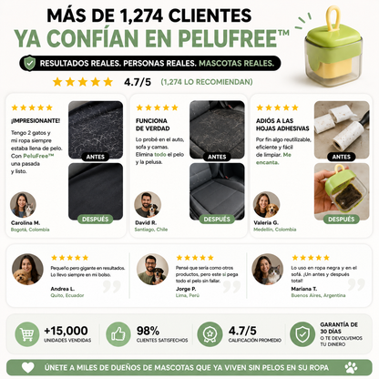 PeluFree™ | Rodillo Reutilizable Quita Pelusas 2x1