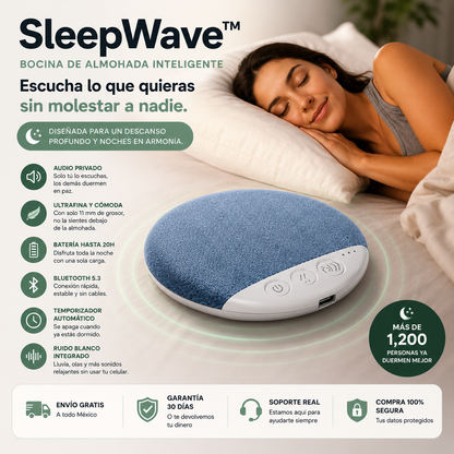 SleepWave™ | Bocina Almohada Bluetooth 💤